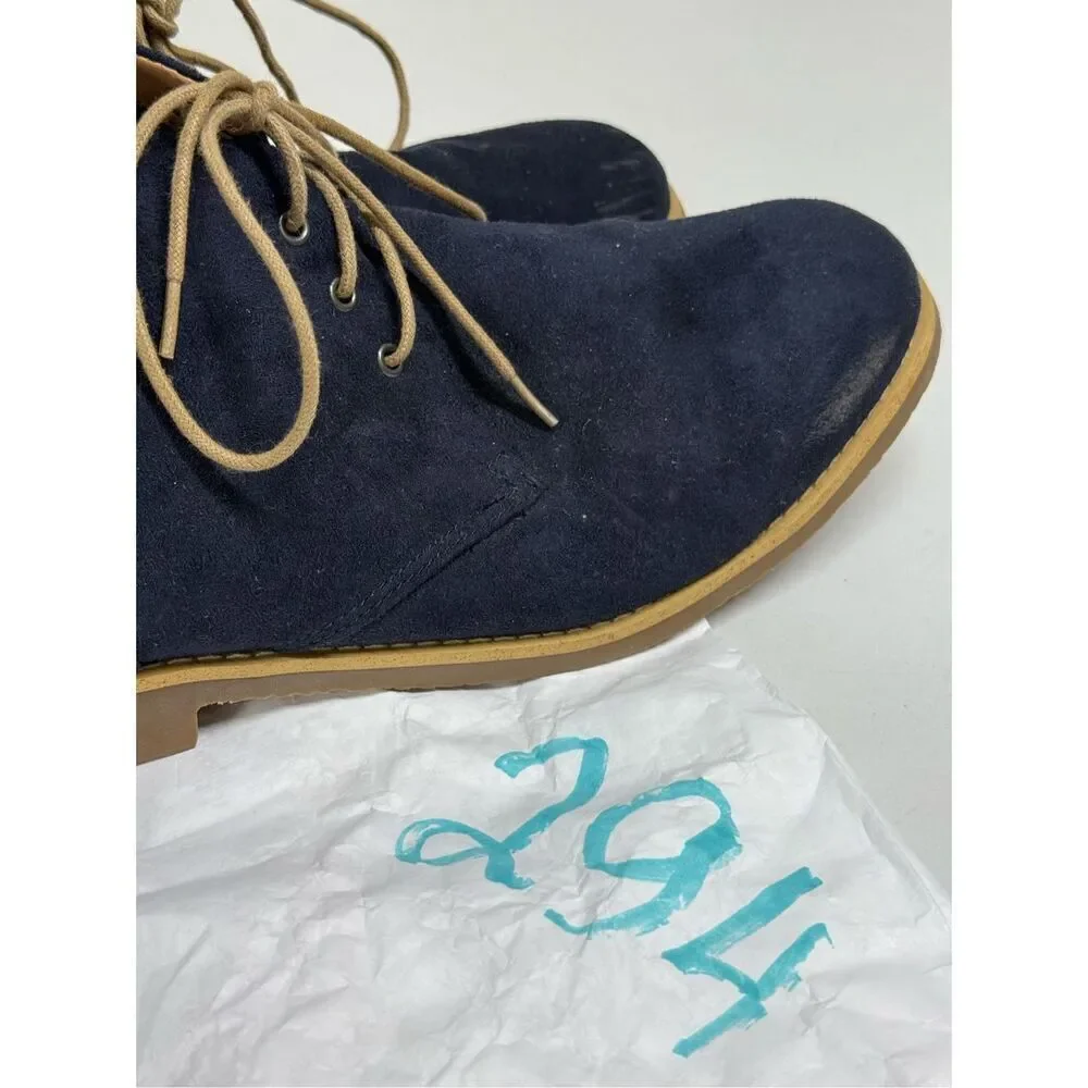 H&M Faux Suede Men’s Navy Blue Chukka Boots Size 10,5 See Description